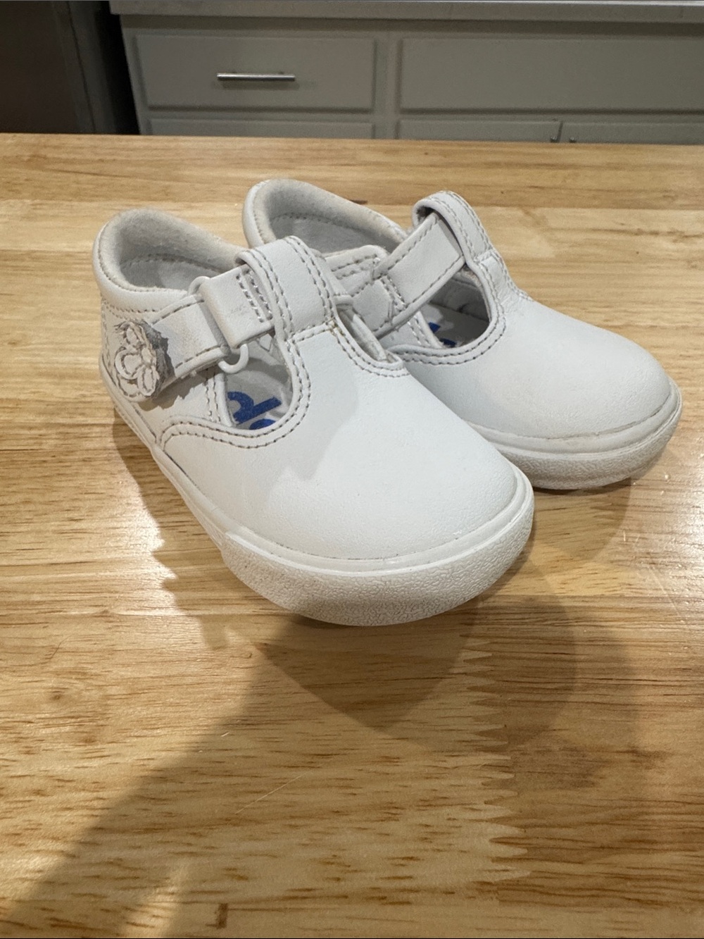 Keds White T-Strap Mary Jane Baby Walker Shoes